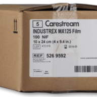 Промышленная рентгеновская плёнка Carestream Industrex (Kodak) МХ125 10x24 см